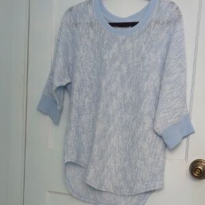 Apt. 9 Sz L Light Blue Women's Scoop Neck Sweater with 3/4 Sleeves